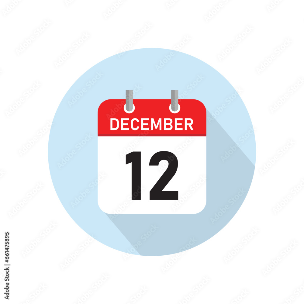 December 12 Concept Design. Vector Illustration. December 12 Concept Design. Vector Illustration.
