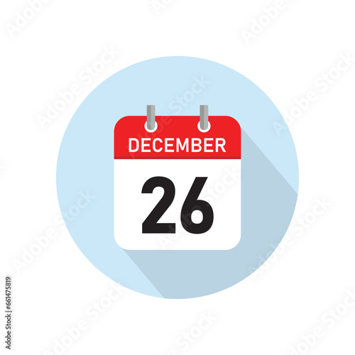 December 26 Concept Design. Vector Illustration.
