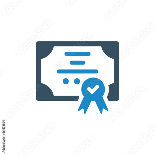 diploma, degree icon vector illustration