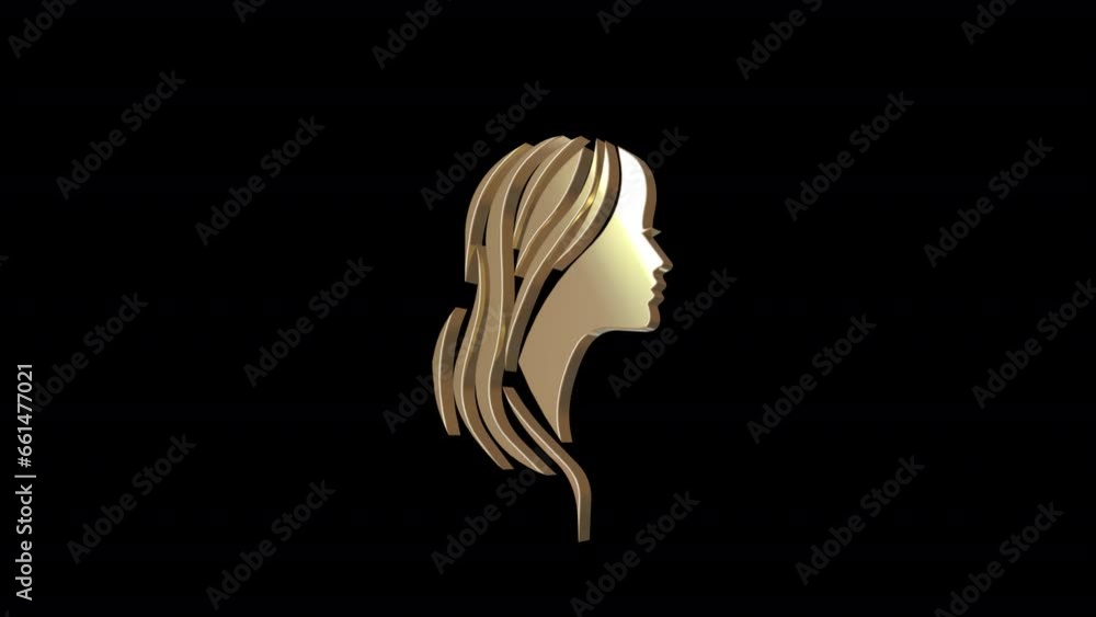Zodiac sign Virgo transition, 3D animation on a transparent alpha channel background Zodiac sign Virgo transition, 3D animation on a transparent alpha channel background
