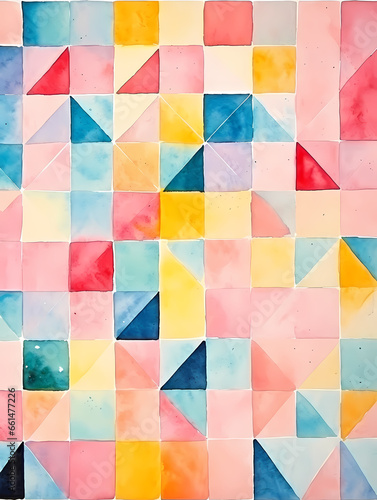 A Colorful Pattern Of Squares
