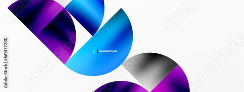 Minimalist geometric background featuring metallic round triangles, delivering sleek and modern visual aesthetic with emphasis on clean, metallic forms for wallpaper, banner, background, landing page