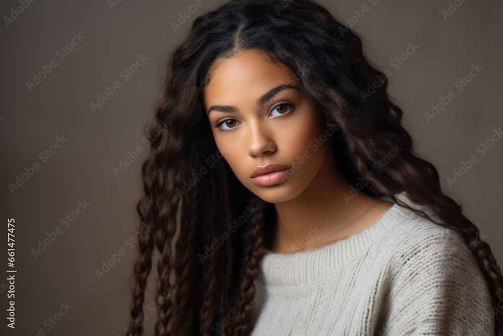 Young woman looking at the camera