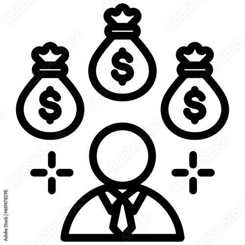 Monetary Incentives Outline Icon