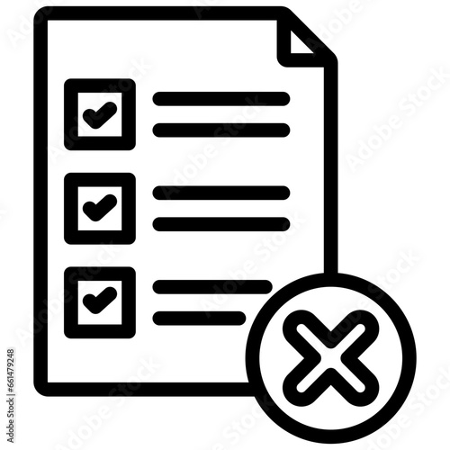 Rejected Outline Icon