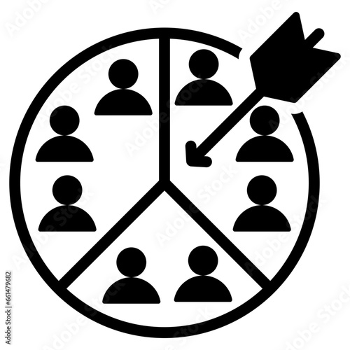 Market Segmentation Glyph Icon