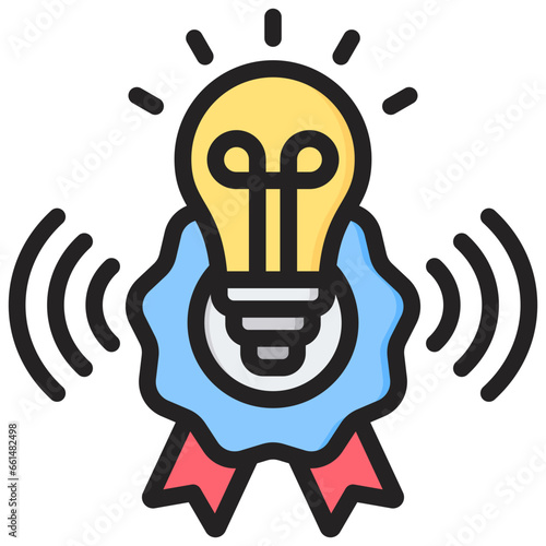 Brand Awareness Outline Color Icon