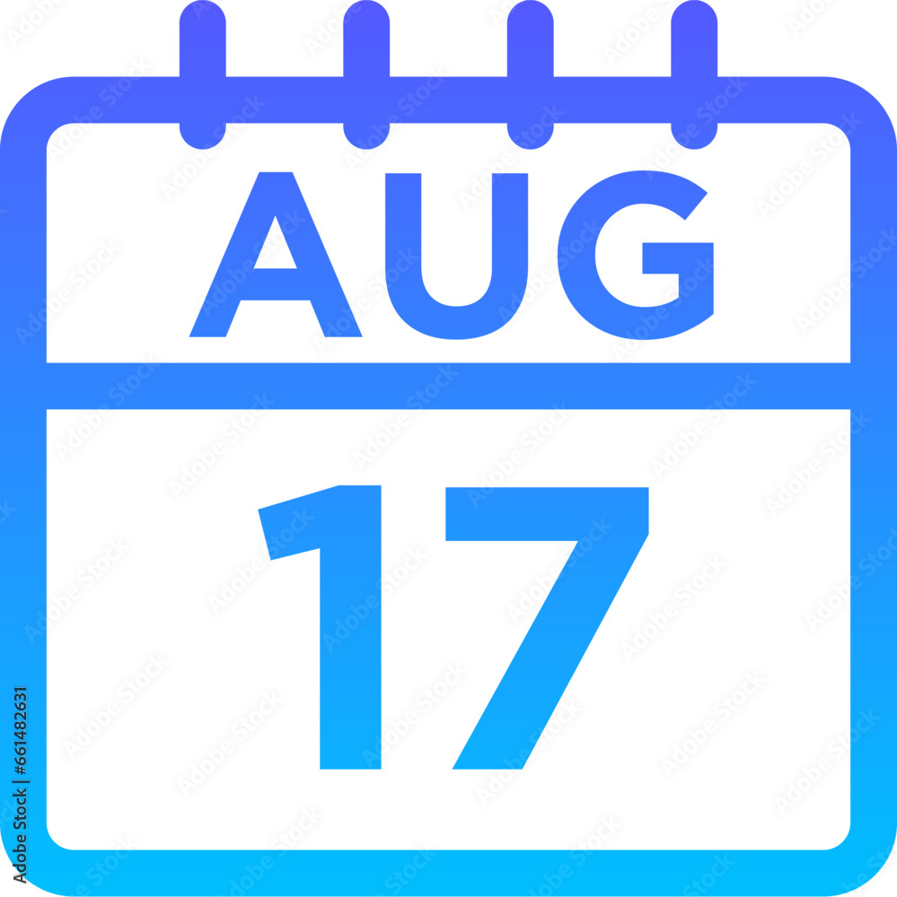 08-August - 17 Line Gradient Icon pictogram symbol visual illustration 08-August - 17 Line Gradient Icon pictogram symbol visual illustration