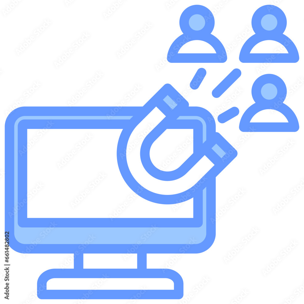 Lead Generation Blue Icon Lead Generation Blue Icon