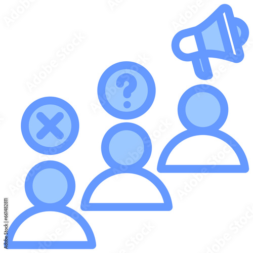 Net Promoter Score Blue Icon