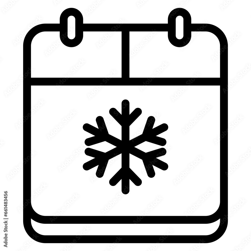 Christmas calendar icon Christmas calendar icon