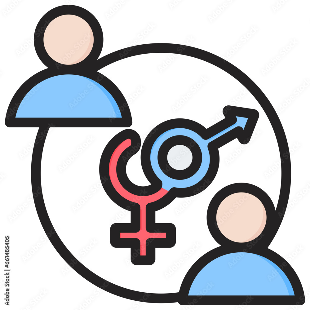 Gender Identity Outline Color Icon Gender Identity Outline Color Icon