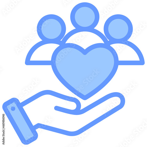 Community Service Blue Icon