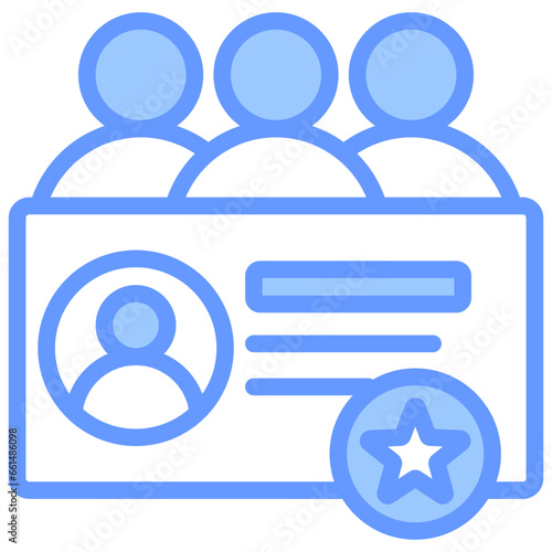 Group Membership Blue Icon