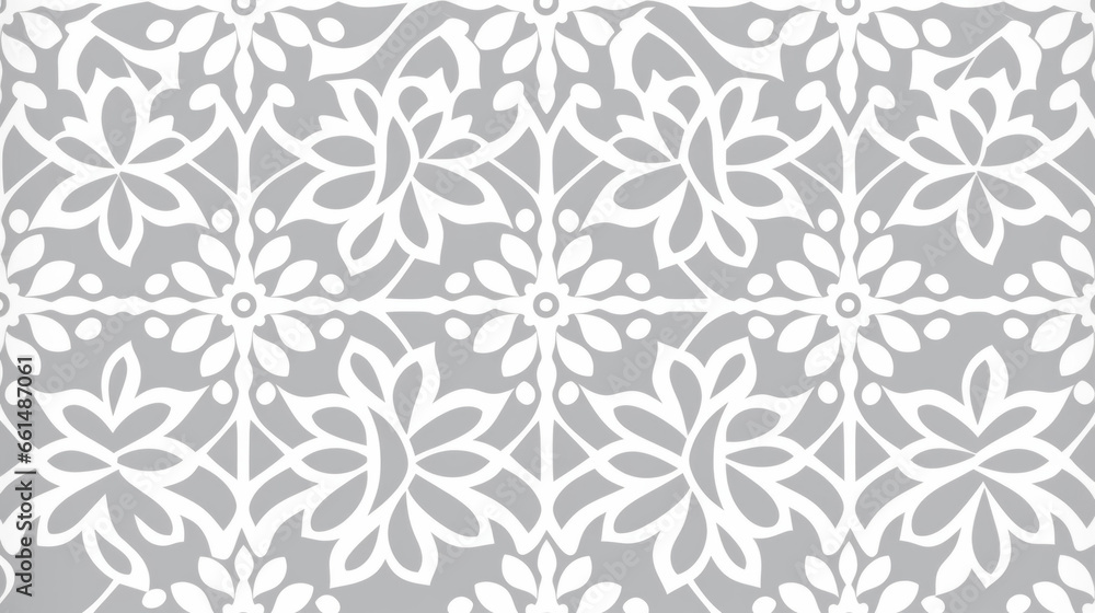 Grey and white ceramic tiles decorative design, illustration for floor, wall, kitchen interior, textile Grey and white ceramic tiles decorative design, illustration for floor, wall, kitchen interior, textile