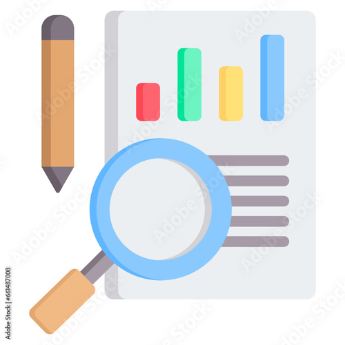 Analytical Research Flat Icon