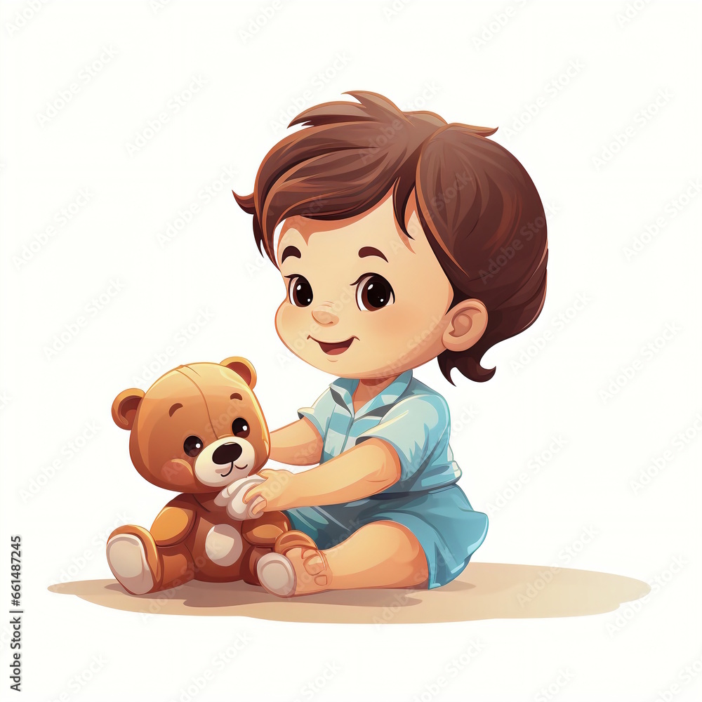 Playful Baby Graphic Vector