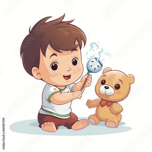 Playful Baby Graphic Vector