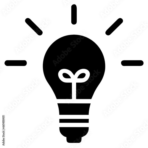 Idea illumination. Bright light bulb concept. Shining light on creativity. Powering innovation. Energy saving. Symbol of inspiration and invention