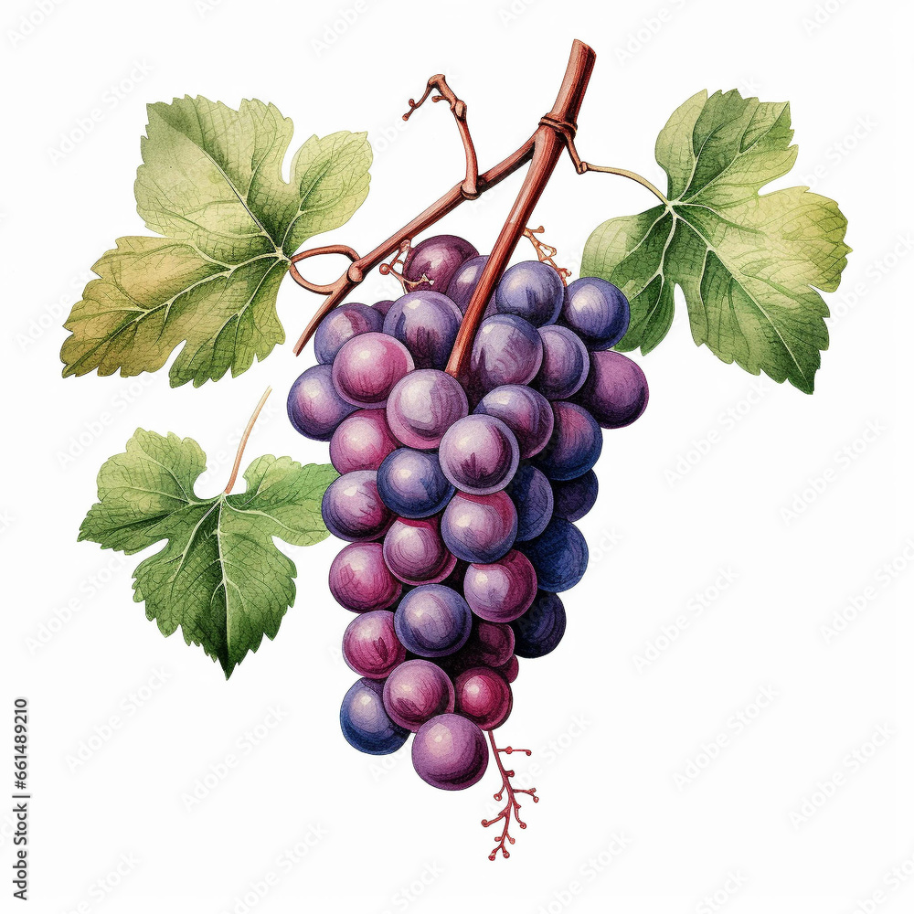 Obraz premium Grapes illustration isolated
