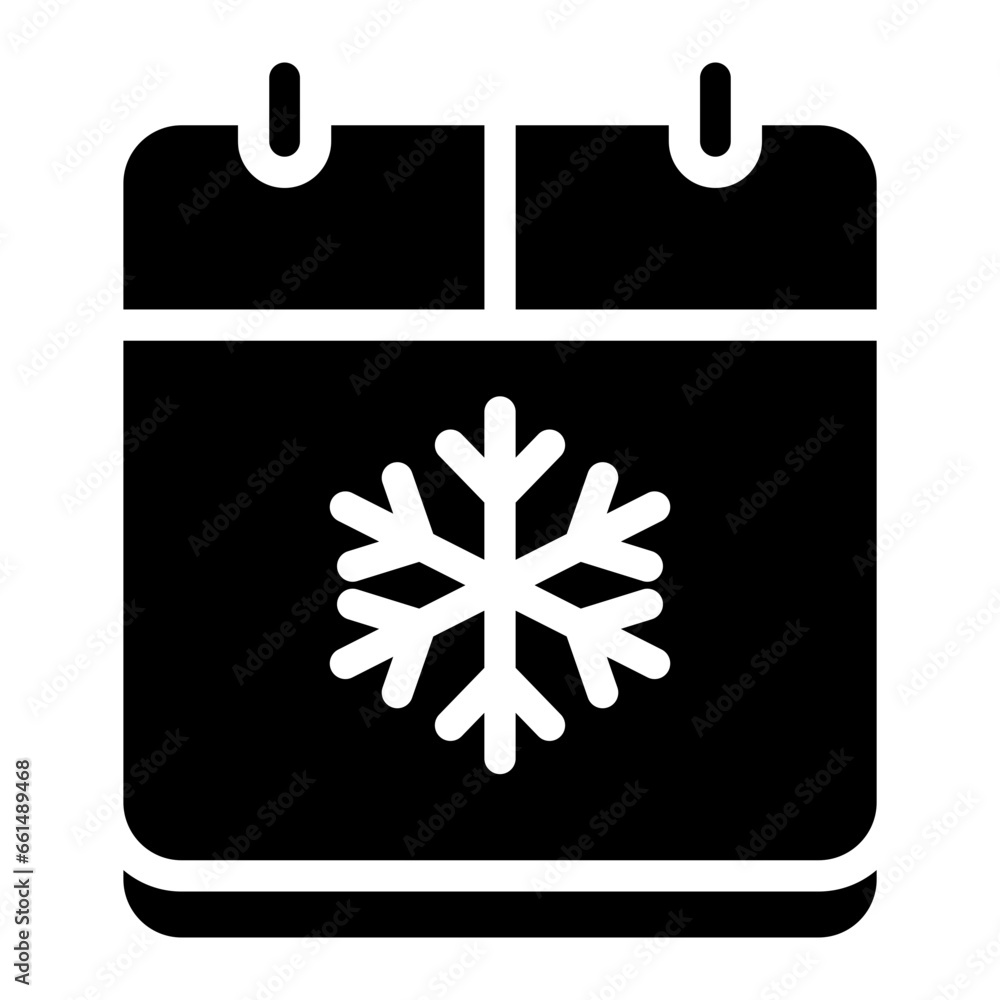 Christmas calendar icon Christmas calendar icon