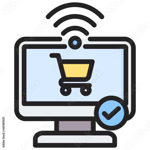 Online Retailers Outline Color Icon