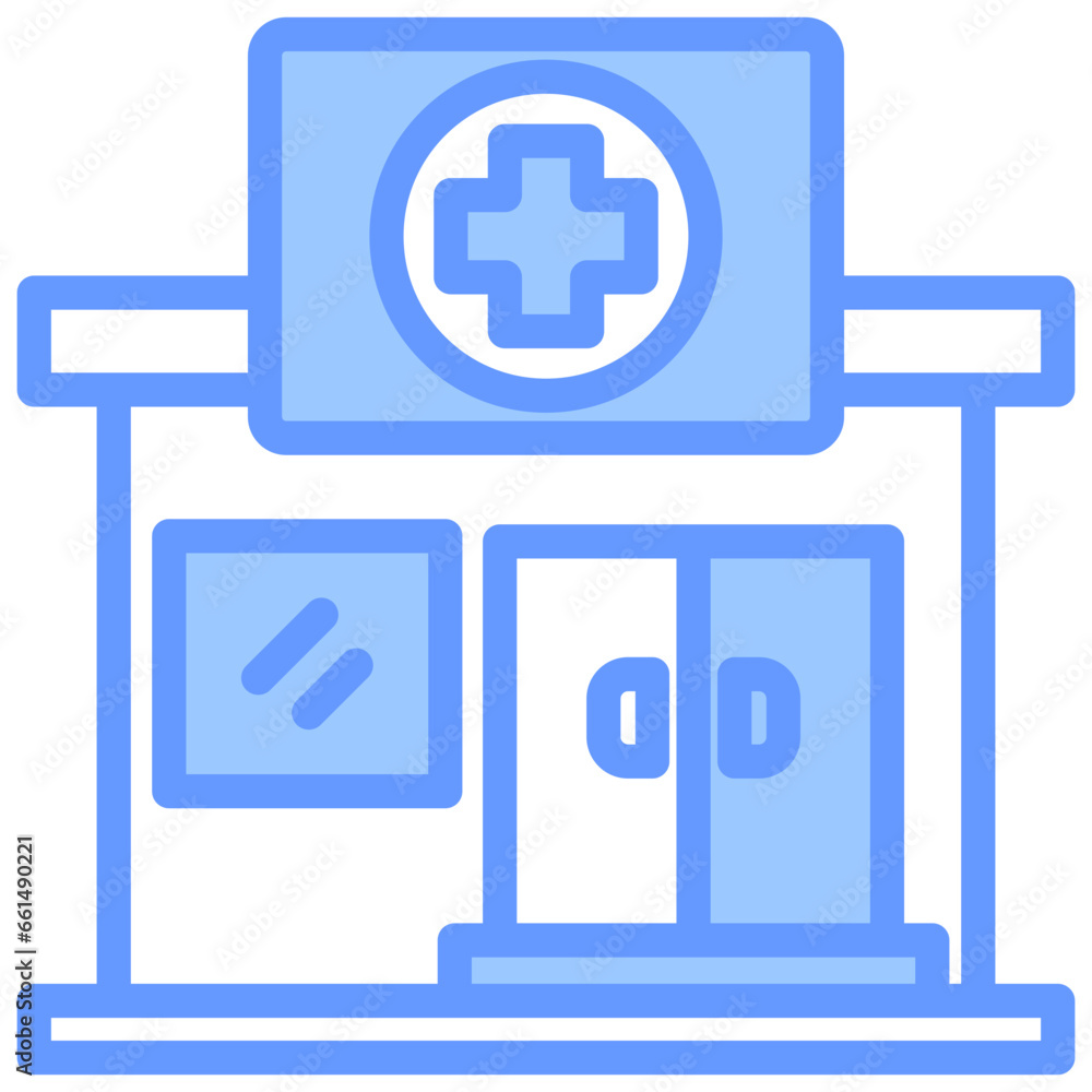 Drug Stores Blue Icon Drug Stores Blue Icon