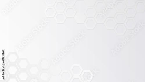 white abstract background with hexagons
