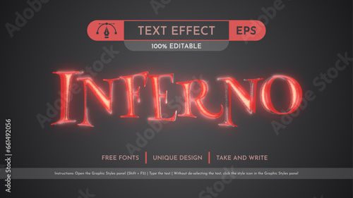 Inferno - Editable Text Effect, Font Style
