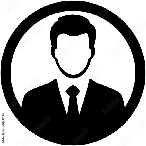 Professional business avatar. Male executive profile. Corporate leader icon. Businessman avatar. Office professional symbol