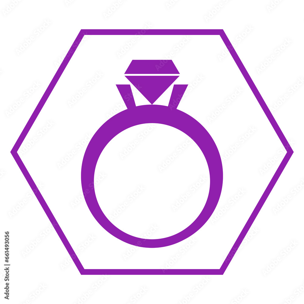 purple ring hexagon frame icon purple ring hexagon frame icon