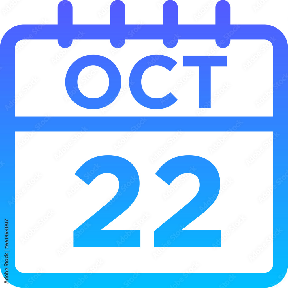 10- October - 22 Line Gradient Icon pictogram symbol visual illustration 10- October - 22 Line Gradient Icon pictogram symbol visual illustration