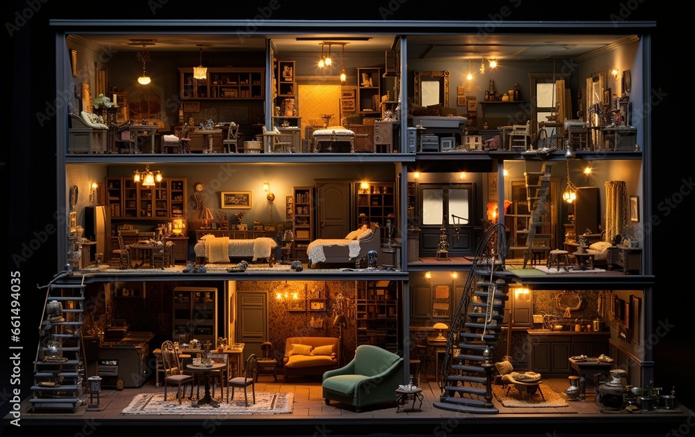 Delve into a Creepy Dollhouse and Its Tiny Figures