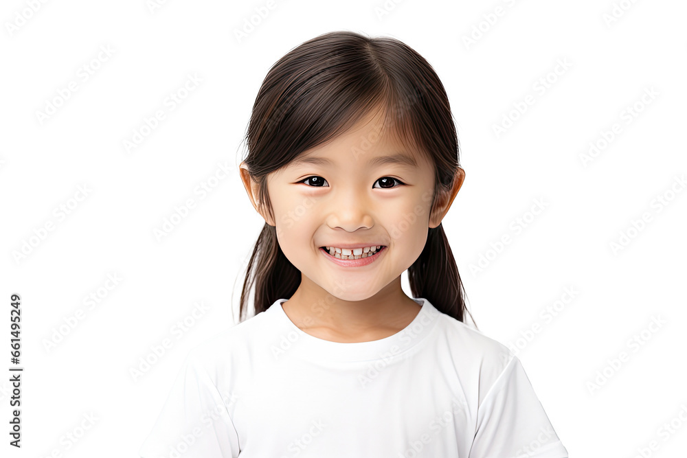 Studio portrait of a cute happy Asian girl with a beautiful smile isolated on transparent png background. Studio portrait of a cute happy Asian girl with a beautiful smile isolated on transparent png background.