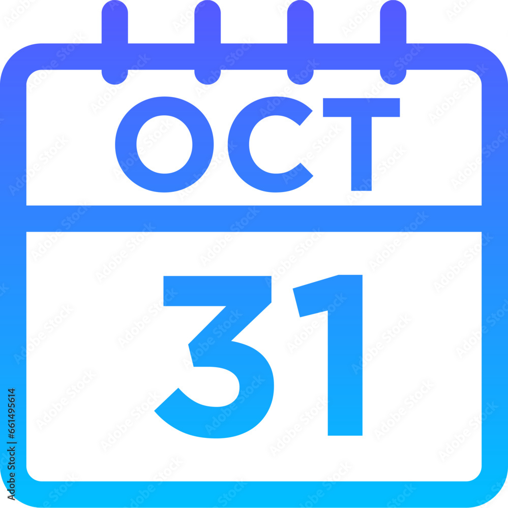 10- October - 31 Line Gradient Icon pictogram symbol visual illustration 10- October - 31 Line Gradient Icon pictogram symbol visual illustration