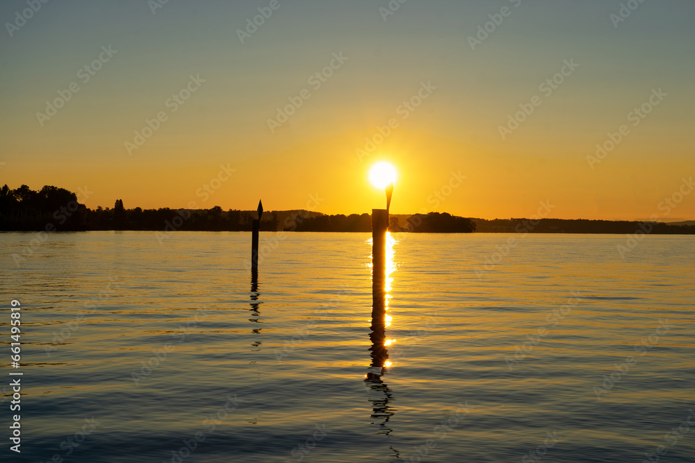Sonnenaufgang über dem Bodensee
