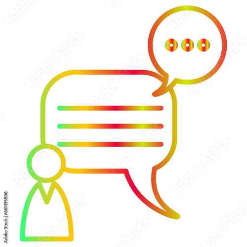  chat and communication gradien icon, communication, chat, message, conversation, internet, support, speech, service, sign, vector, technology, icon, digital, symbol, online, web, social, information