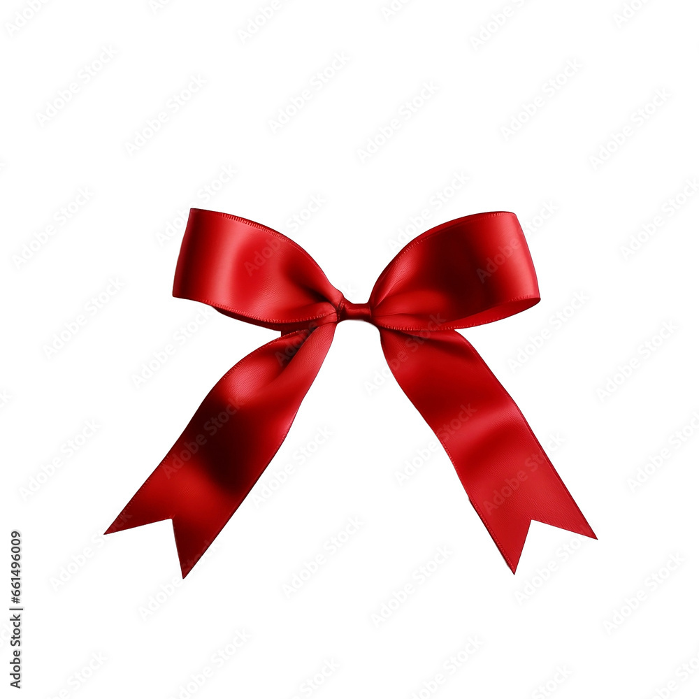 Crimson Awareness: Close-up Elegance, the Red Ribbon, a Universal Symbol for HIV/AIDS Support, in Isolated White. World AIDS Day Crimson Awareness: Close-up Elegance, the Red Ribbon, a Universal Symbol for HIV/AIDS Support, in Isolated White. World AIDS Day