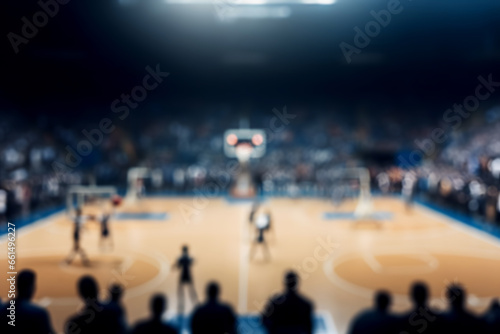 Wallpaper Mural Blurred basketball arena with players and spectators during sport match of tournament Torontodigital.ca