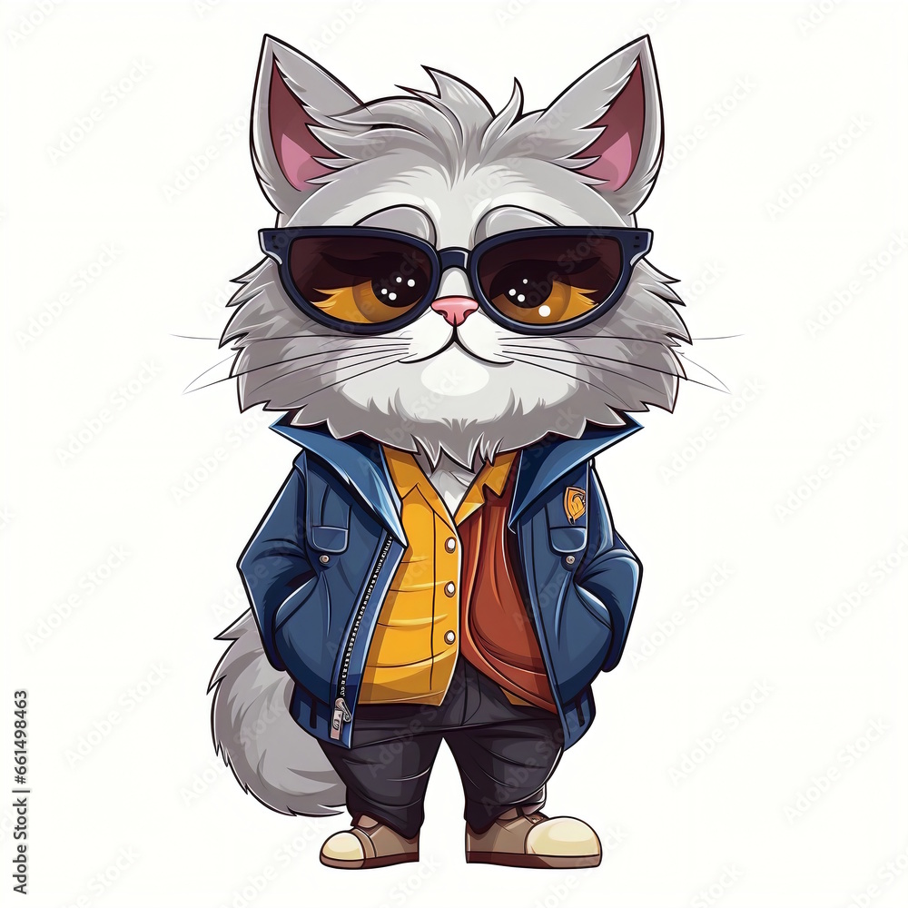 Fashionable Cat Graphic Vector Fashionable Cat Graphic Vector
