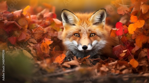 red fox in the forest generated by AI © sdk