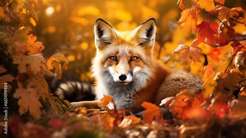 red fox in the woods generated by AI