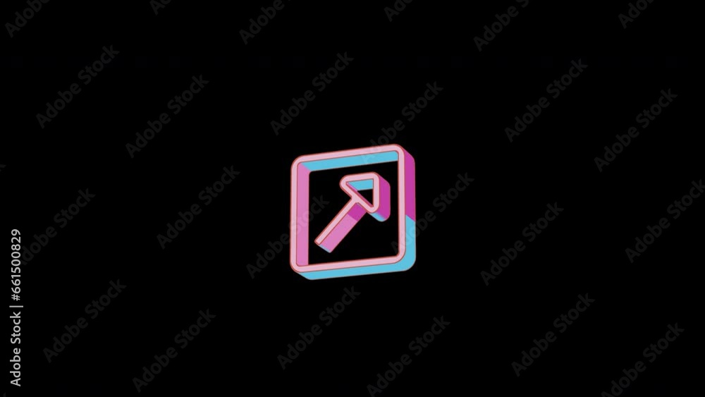 Bright external link square icon is jumping merrily. Retro style. Alpha channel black. Looped from frame 120 to 240, Alpha BW at the end Bright external link square icon is jumping merrily. Retro style. Alpha channel black. Looped from frame 120 to 240, Alpha BW at the end
