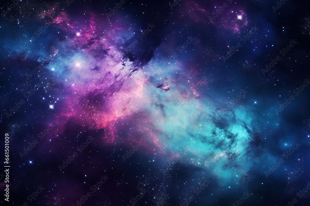 Blue and Purple Galaxy Background