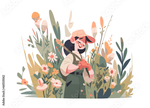 A professional gardener who grows beautiful gardens 