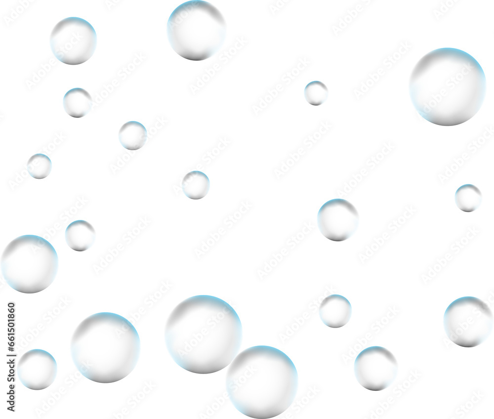 Realistic colored water bubble.