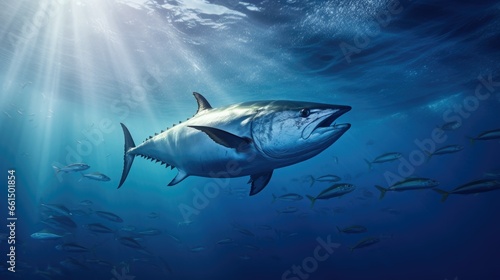 Tuna fish in deep ocean © Fadil