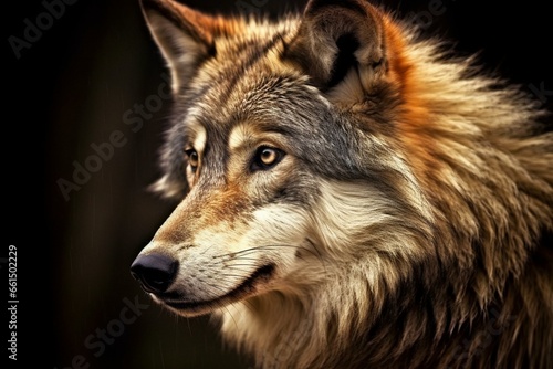 An image of a wolf. Generative AI