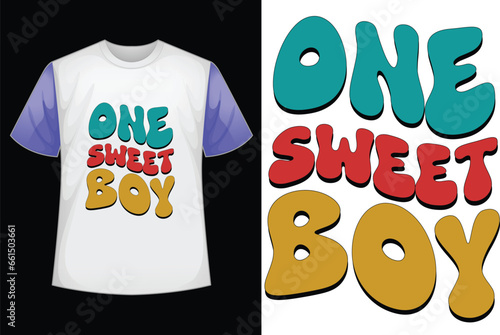 one sweet boy retro SVG design