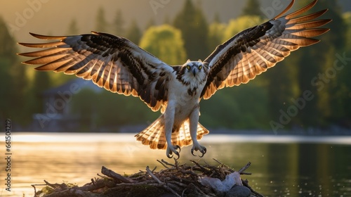 Eagle guard a nest © Fadil